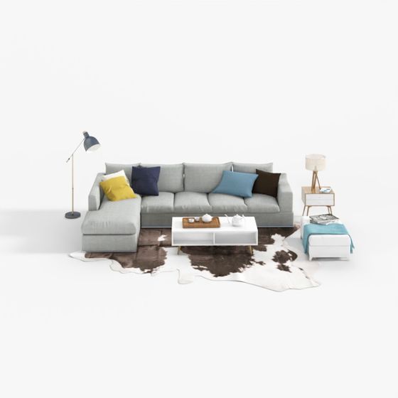 Urban Living Room 3D model