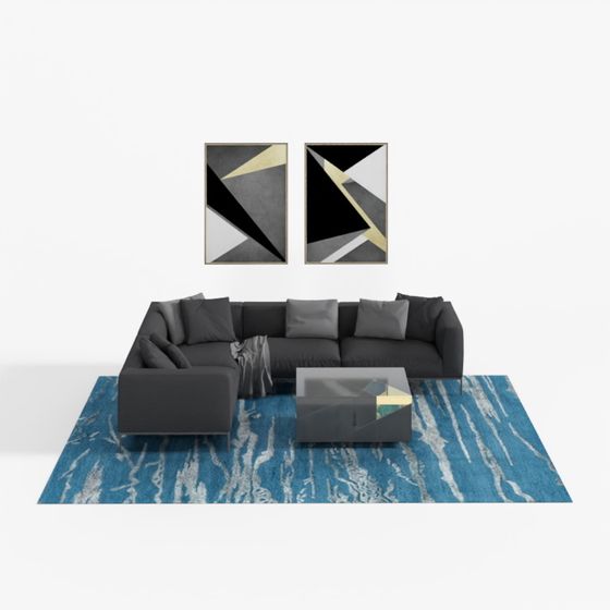 Modern Elegant Living Room 3D model