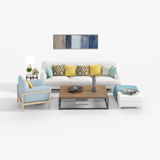 Urban Living Room 3D Model
