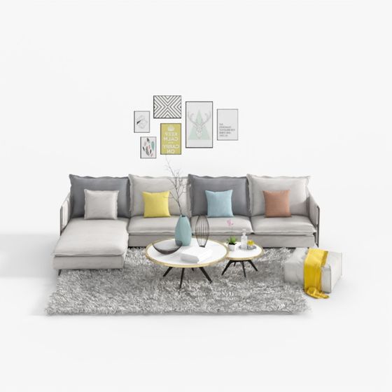 Urban Retreat Sectional Sofa 3D model