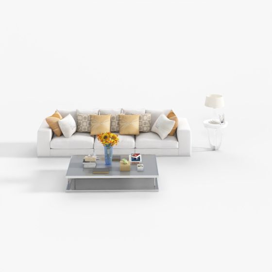 Modern Urban Living Room 3D model
