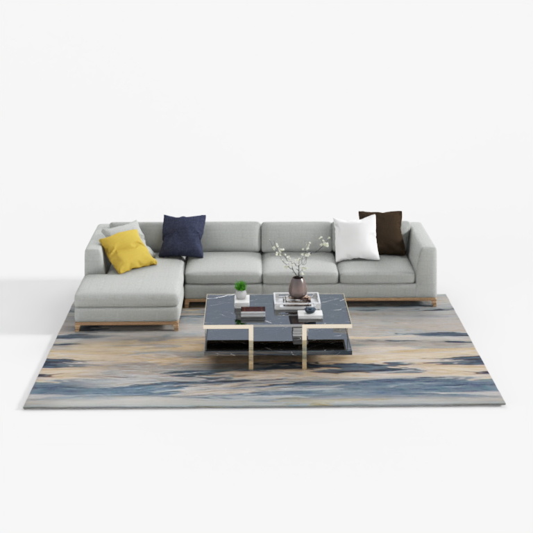 Nordisches IKEA graues Stoffmehrpersonen-Sofa