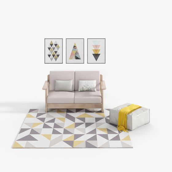 Cozy Corner 3D model for Modern Minimalist Interiors