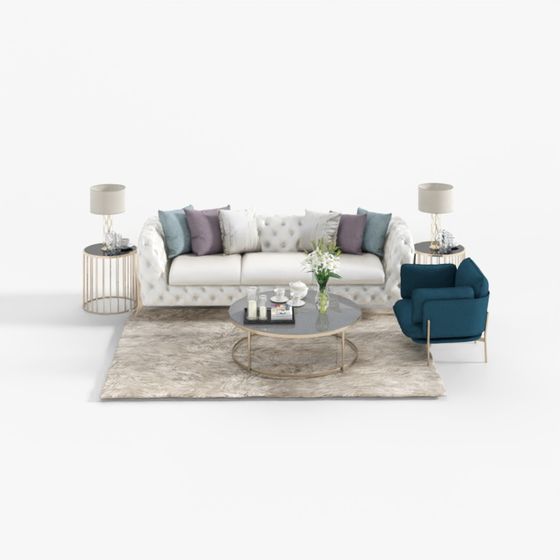 Urban Living Room 3D Model