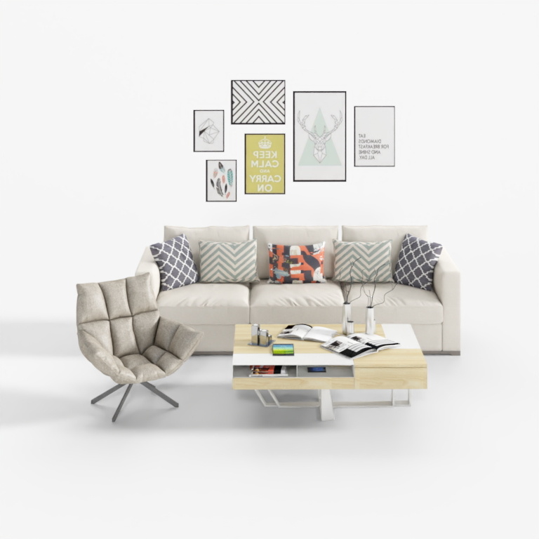 Urban Living Room 3D model