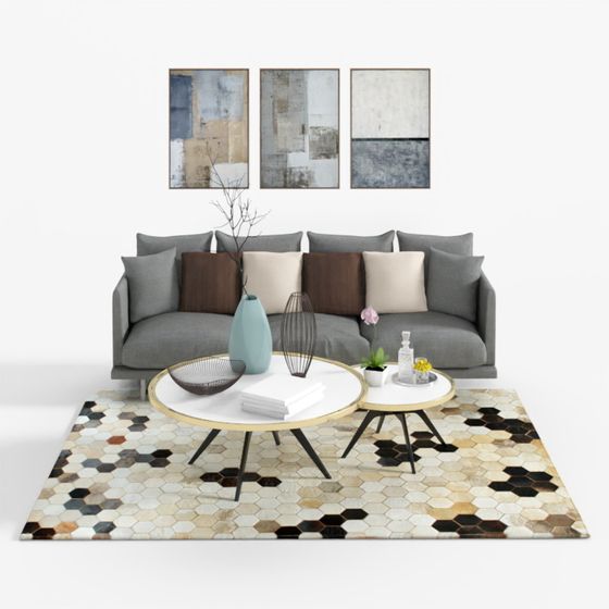 Urban Living Room 3D Model