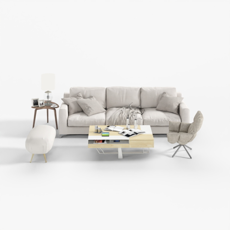 Fast fabric sofa combination