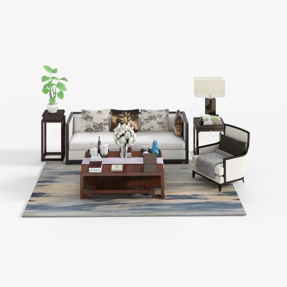 Modern Living Room 3D Model