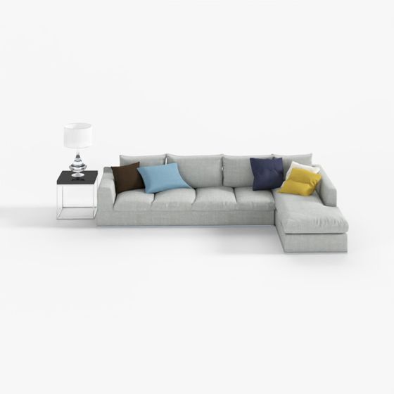 Urban Living Room Sofa 3D Model