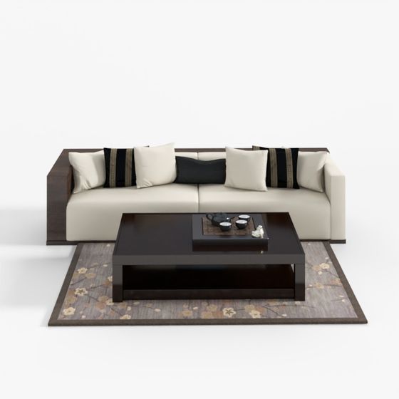 Urban Elegance Sofa Set 3D model