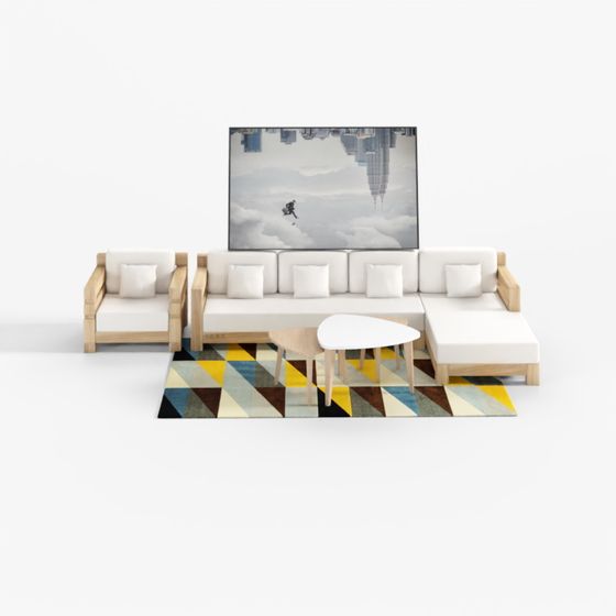 Urban Living Room Set 3D model