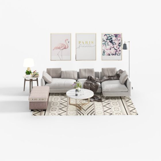 Modern Living Room 3D model