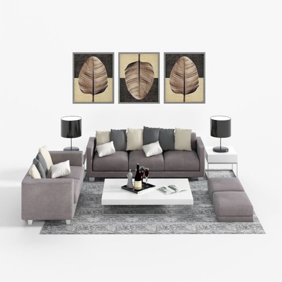 Urban Living Room 3D Model