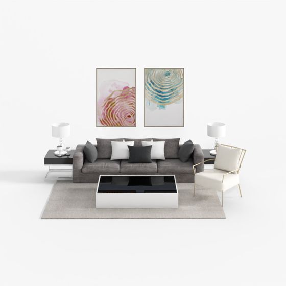 Urban Living Room 3D Model