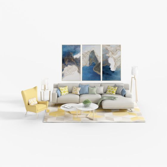 Urban Retreat 3D model for Contemporary Living Spaces