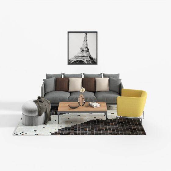 Urban Living Room 3D model