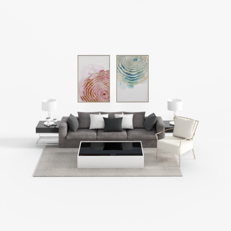 Urban Living Room 3D Model