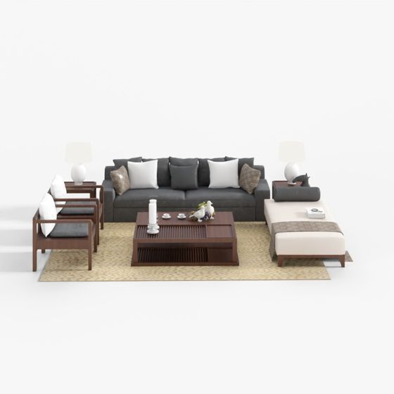 Urban Living Room Set 3D model