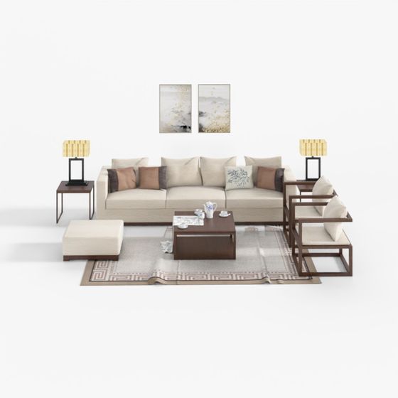 Urban Living Room Set 3D model