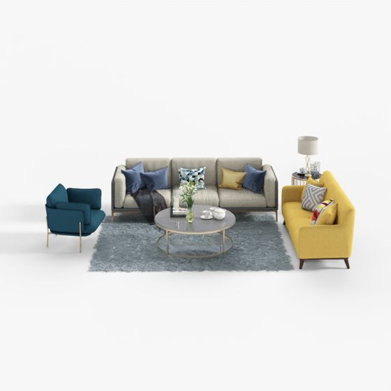 Urban Living Room 3D model