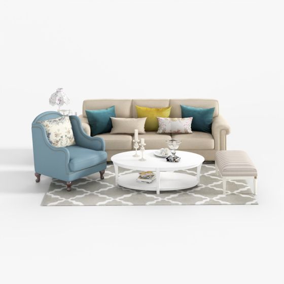 Cozy Living Room Set 3D model