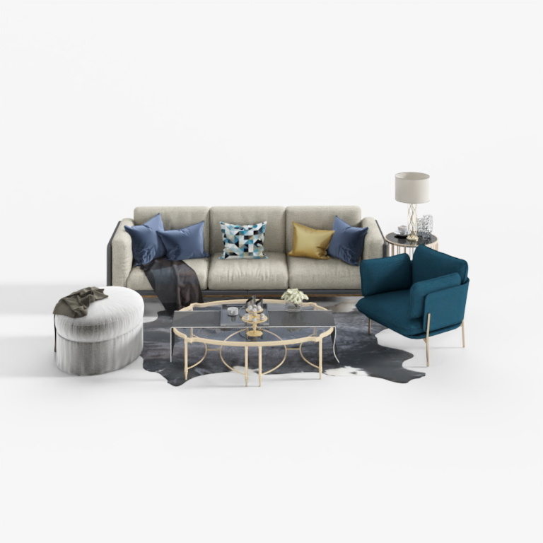 Modern style living room-sofa combination