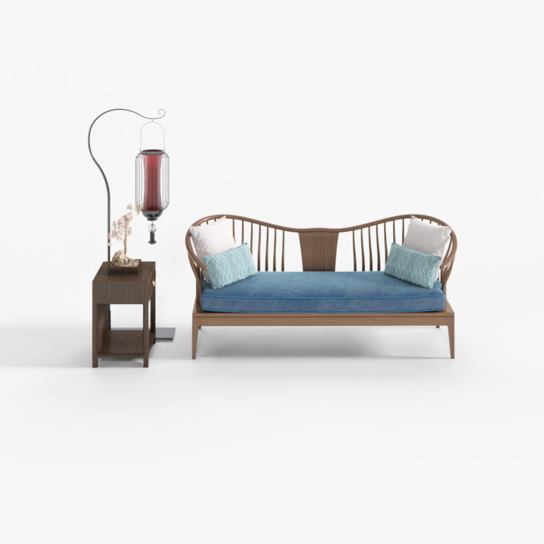 New Chinese double leisure sofa combination