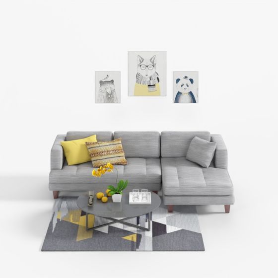 Urban Comfort Corner Sofa 3D model