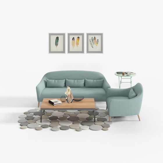 Urban Living Room 3D Model