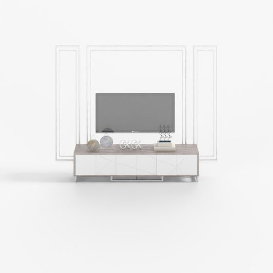 Sleek Minimalist TV Stand 3D model