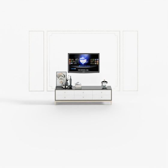 Minimalist TV Stand 3D Model