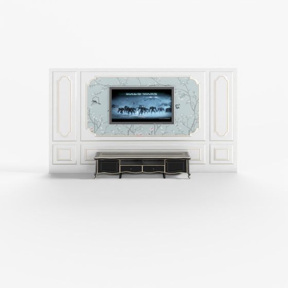 Elegant Low-Poly 3D Model TV Wall Design