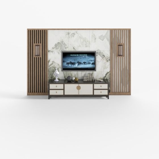 Elegant Modern TV Cabinet 3D model