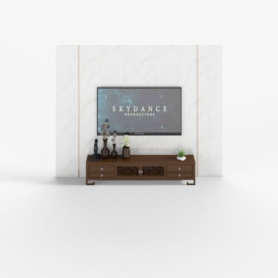 Marble Wall Unit 3D Model