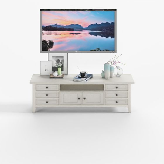 Elegant Low-Poly TV Cabinet 3D model for Modern Interiors