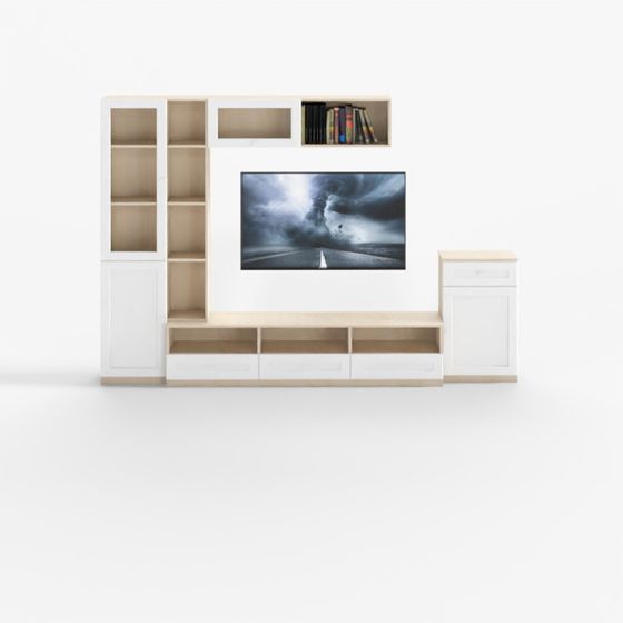 Modern Living Room Entertainment Center 3D model