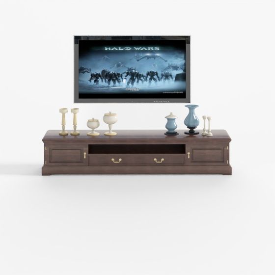 Stylish 3D TV Cabinet Model for Modern Living Rooms
