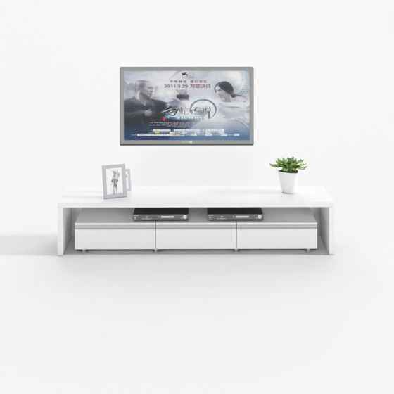 Stylish Low-Poly TV Cabinet 3D model