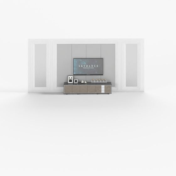 Minimalist Living Room 3D model
