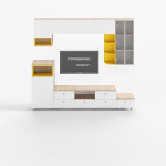 Stylish Low-Polygon 3D Model for Modern Interiors