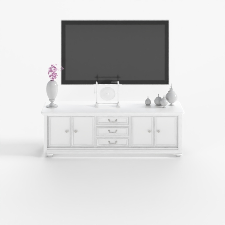 アメリカンホワイトウッドペイントキャビネット収納寝室テレビキャビネットコム