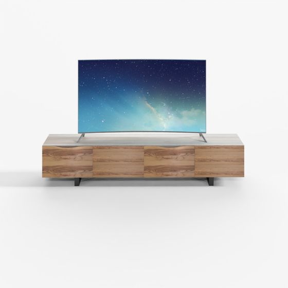 Elegant Wooden TV Stand 3D model
