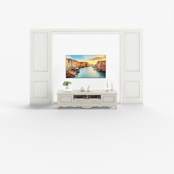 Elegant Modern Wall Unit 3D model for Versatile Spaces