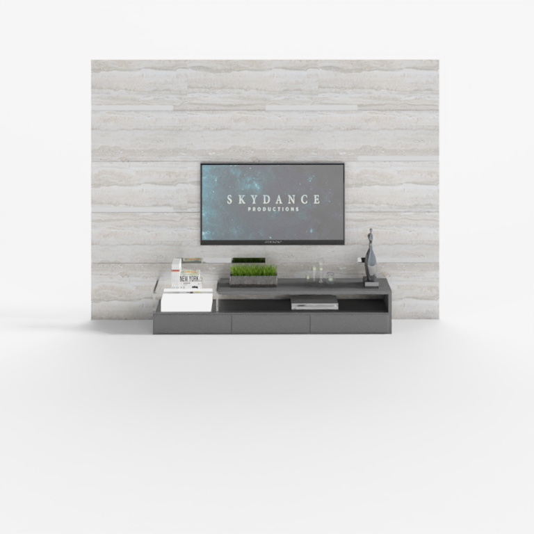 Post Modern Restaurant TV Cabinet with Lamp