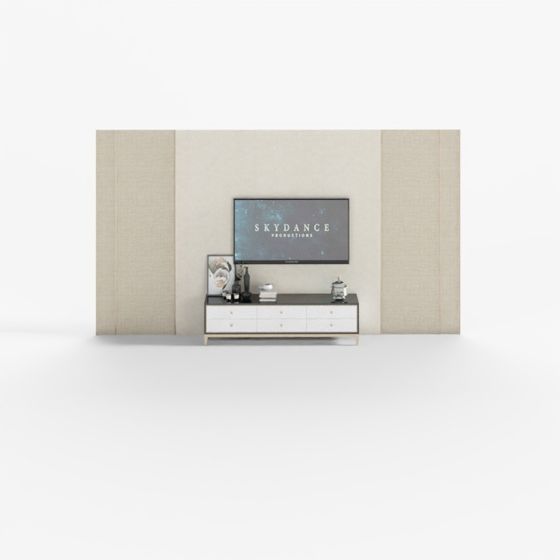 Urban Elegance TV Console 3D model for Modern Spaces