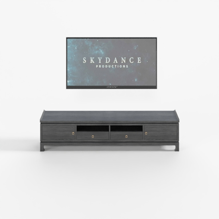 Stylish Low-Poly TV Cabinet 3D model