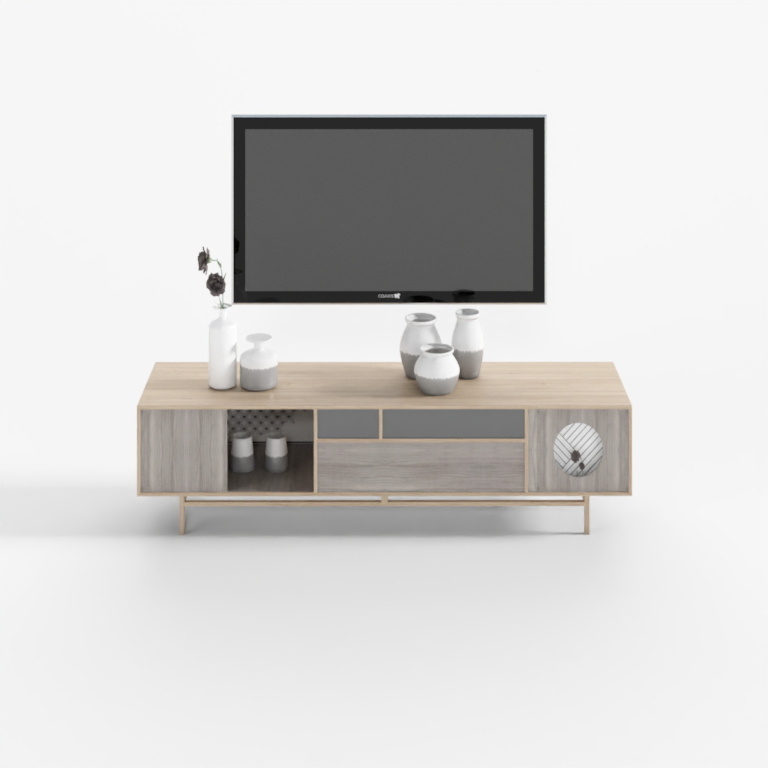 Combinaison de meuble de télévision en bois massif chinois