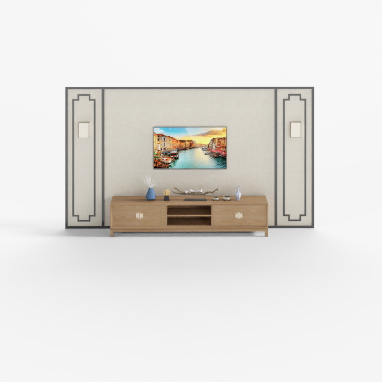 Modern Wall Unit 3D model for Sophisticated Interiors