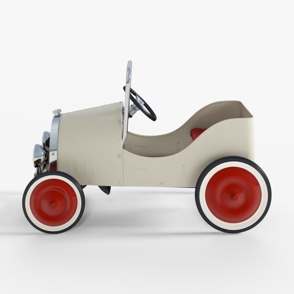 Classic White Pedal Car