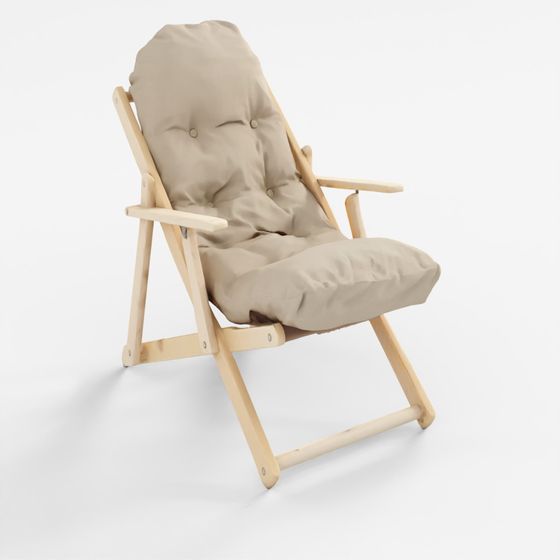 Marketb Maketbi Snug Folding Comfort Chair Rubberwood Natural